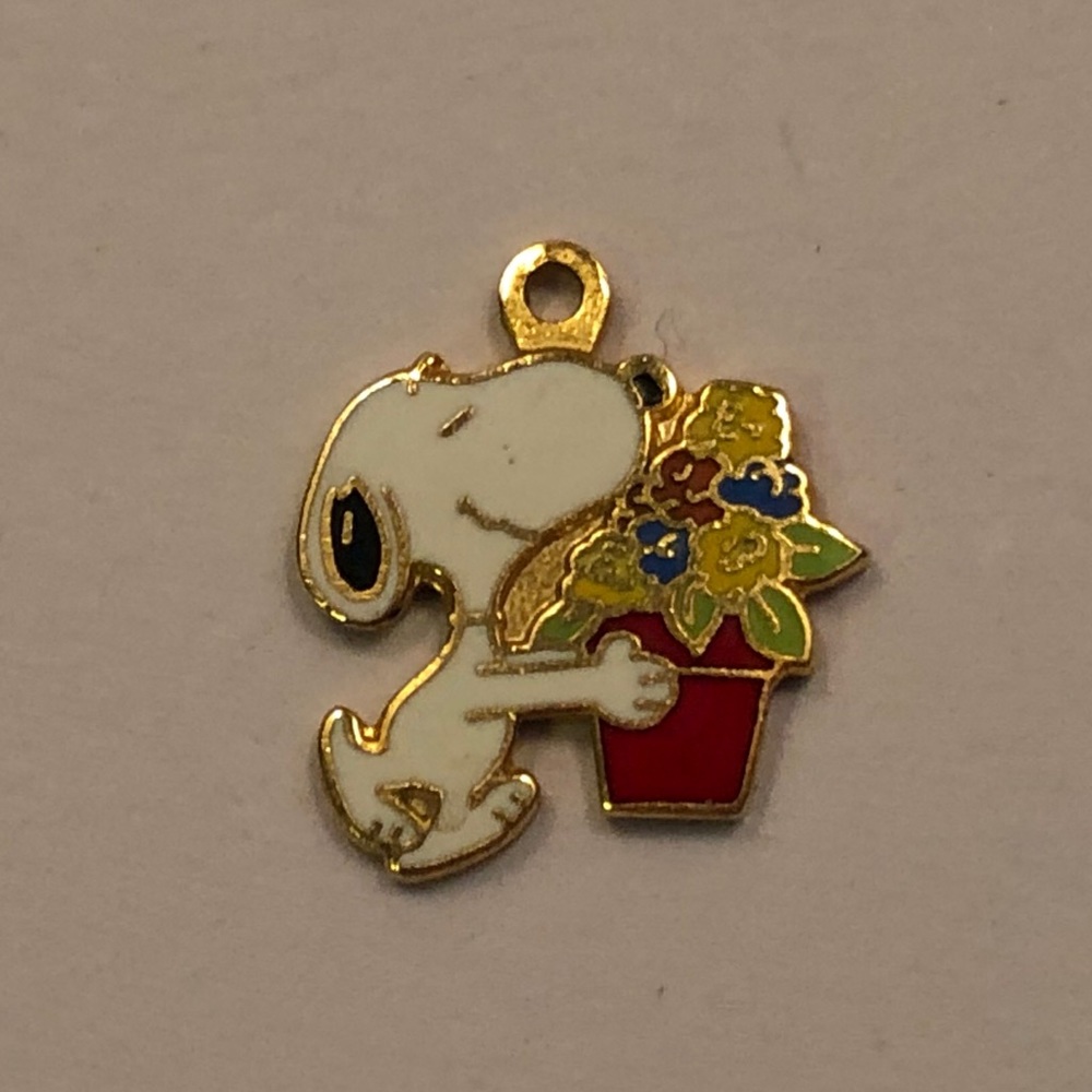 Vintage Snoopy Charm Flower Pot Peanuts